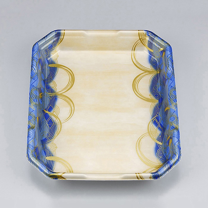 >シーピー化成 精肉トレー L-カク 2.8 波瓦青 50枚/袋(ご注文単位8袋)【直送品】