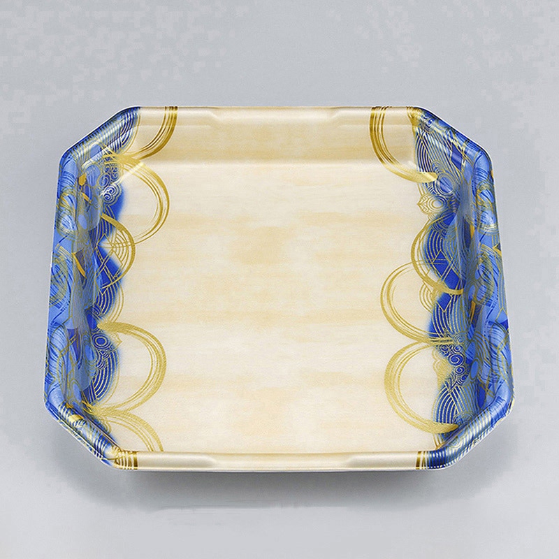 >シーピー化成 精肉トレー L-カク 3 波瓦青 50枚/袋(ご注文単位6袋)【直送品】