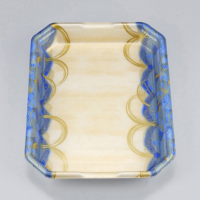 シーピー化成 精肉トレー L-カク 3.5 波瓦青 50枚/袋（ご注文単位6袋）【直送品】