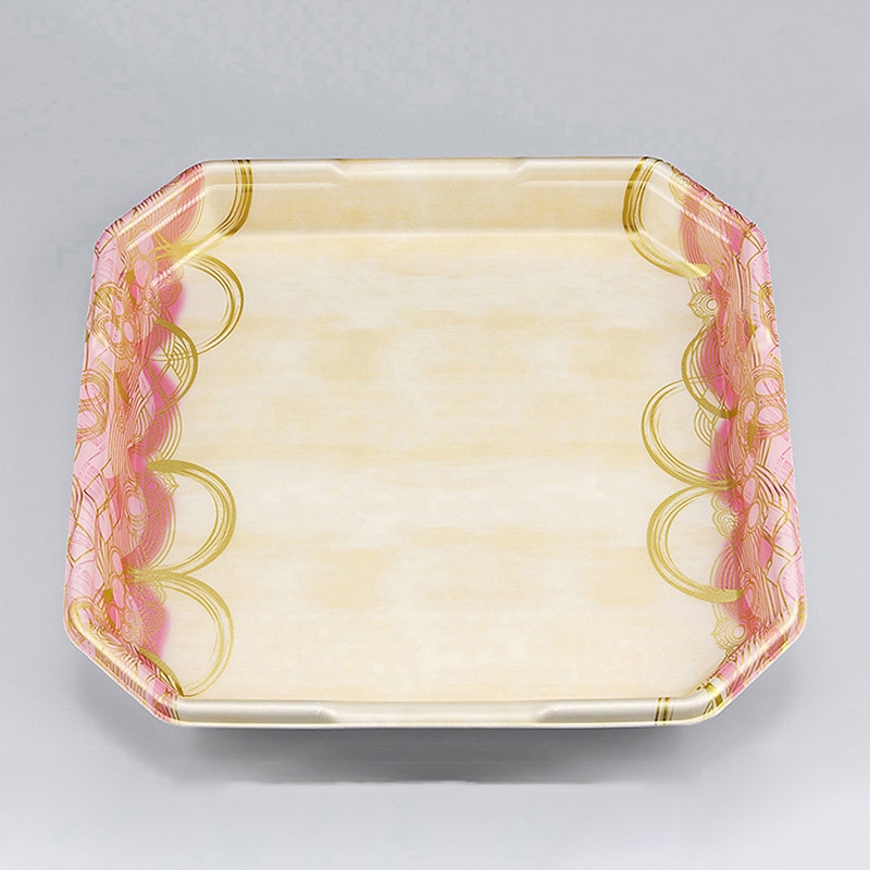 シーピー化成 精肉トレー L-カク 5 波瓦桃 50枚/袋（ご注文単位6袋）【直送品】