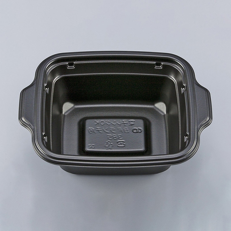 シーピー化成 鍋型容器 BFランチ角385 黒本体 50枚/袋