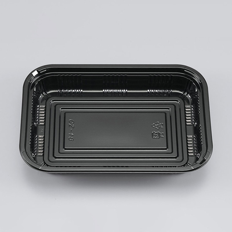 シーピー化成 惣菜容器 本体 CZ-18 BS黒 50枚/袋（ご注文単位8袋）【直送品】