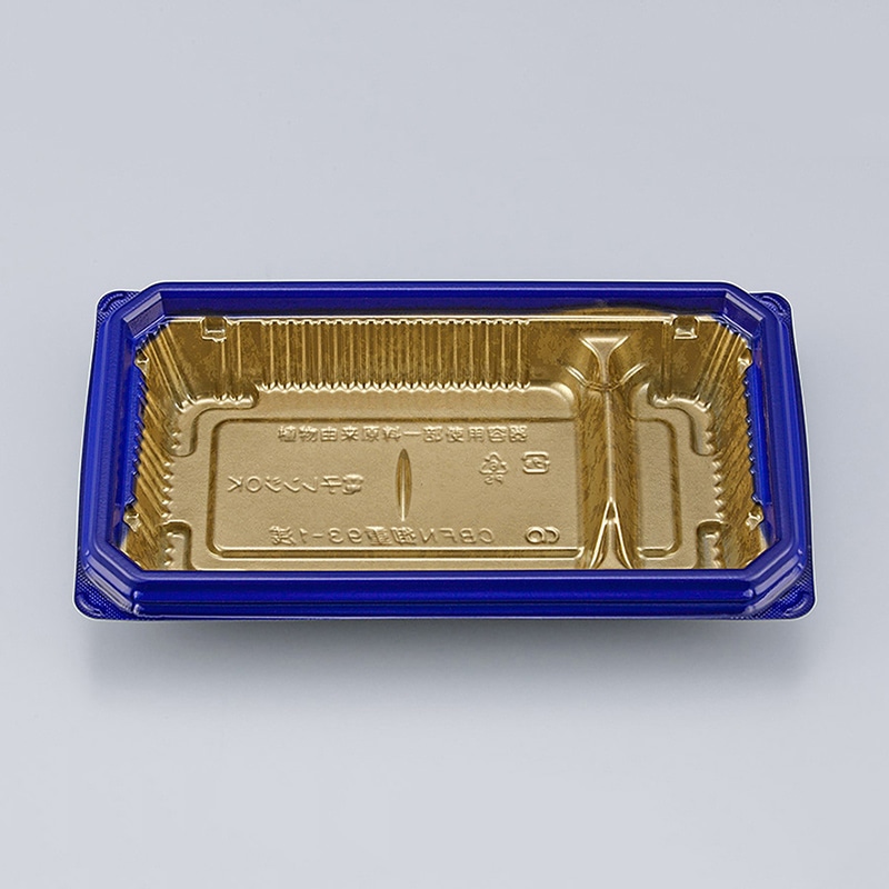 シーピー化成 お重容器 CBFN御重 本体 93-1浅 昇箔紺 50枚/袋（ご注文単位16袋）【直送品】