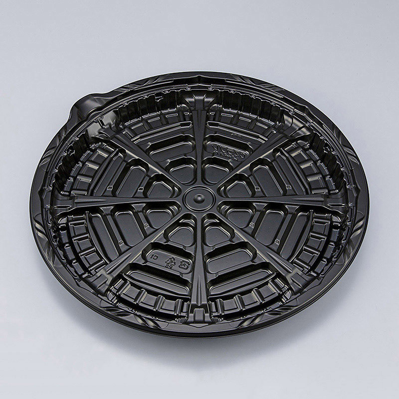 シーピー化成 ピザ容器 CZラプレピザ 本体 10 BS黒 20枚/袋（ご注文単位12袋）【直送品】