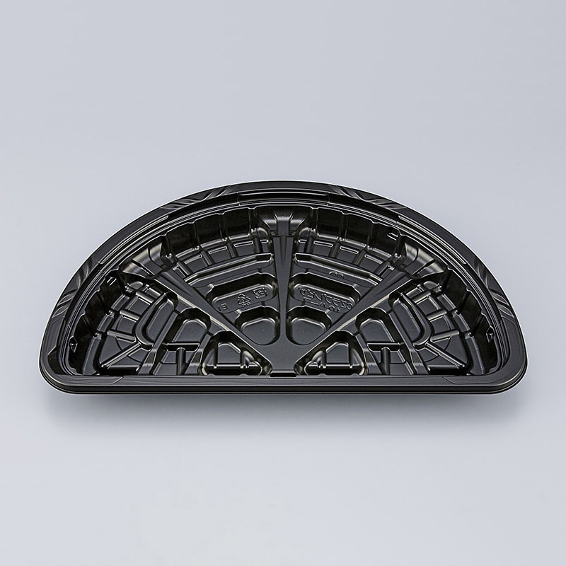 シーピー化成 ピザ容器 CZラプレピザ 本体 10ハーフ BS黒 20枚/袋（ご注文単位18袋）【直送品】