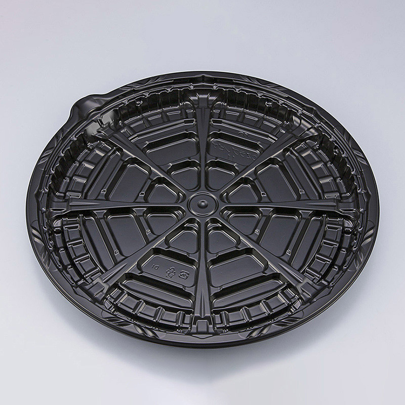 シーピー化成 ピザ容器 CZラプレピザ 本体 11 BS黒 20枚/袋（ご注文単位12袋）【直送品】