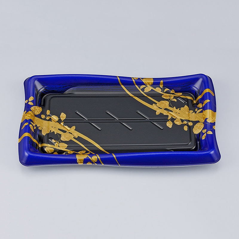 >シーピー化成 寿司容器 SF瀬戸波 本体 25 綾糸青 50枚/袋(ご注文単位12袋)【直送品】