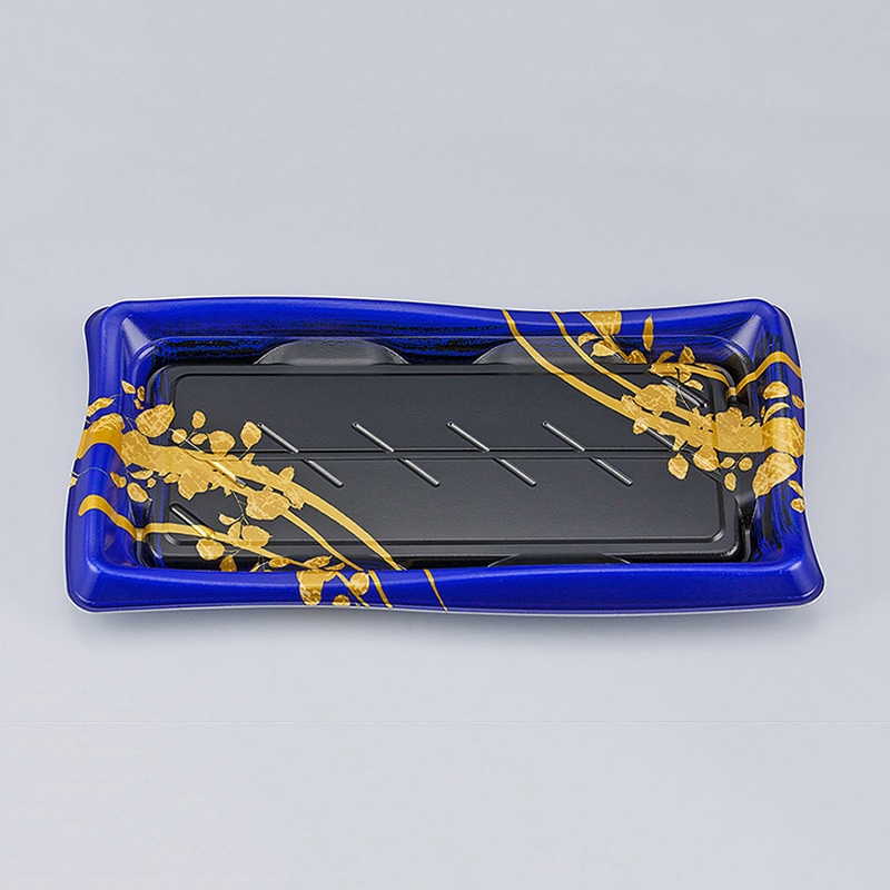 シーピー化成 寿司容器 SF瀬戸波 本体 26 綾糸青 50枚/袋(ご注文単位12袋)【直送品】