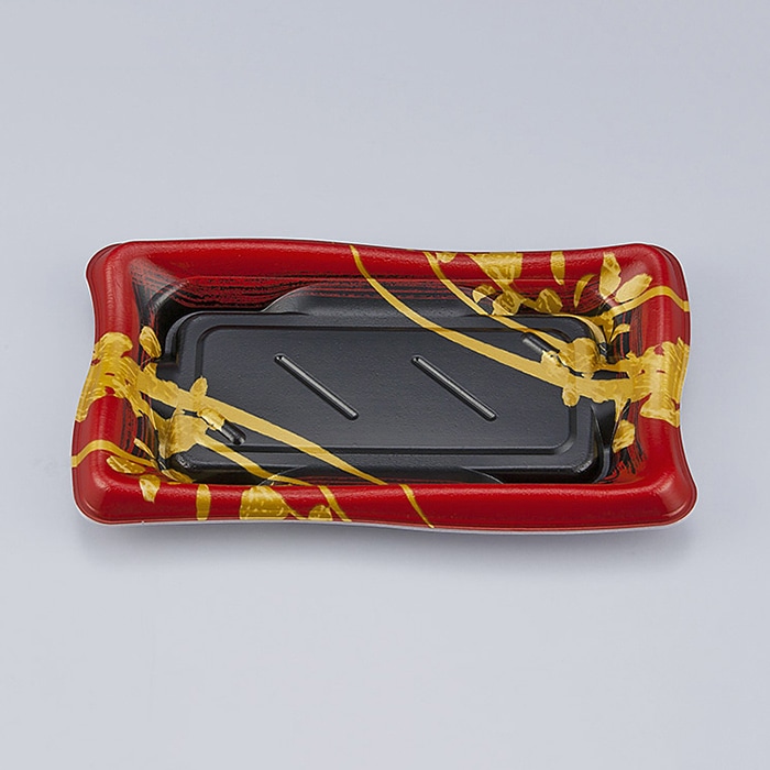 シーピー化成 寿司容器 SF瀬戸波 本体 13 綾糸赤 50枚/袋（ご注文単位24袋）【直送品】