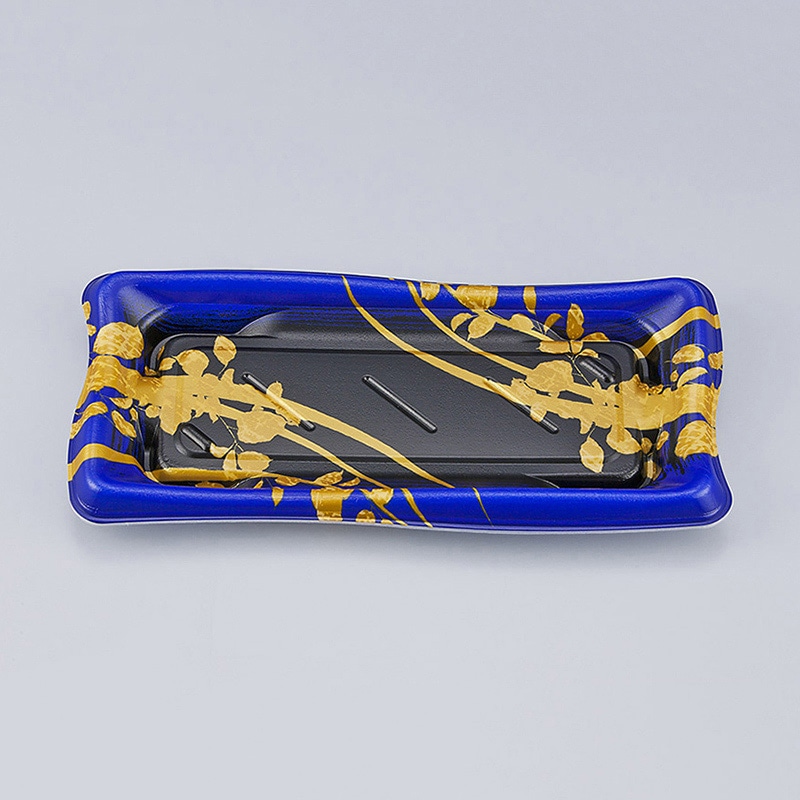 シーピー化成 寿司容器 SF瀬戸波 本体 14 綾糸青 50枚/袋（ご注文単位20袋）【直送品】