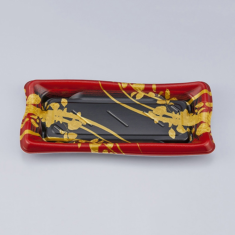 シーピー化成 寿司容器 SF瀬戸波 本体 14 綾糸赤 50枚/袋（ご注文単位20袋）【直送品】