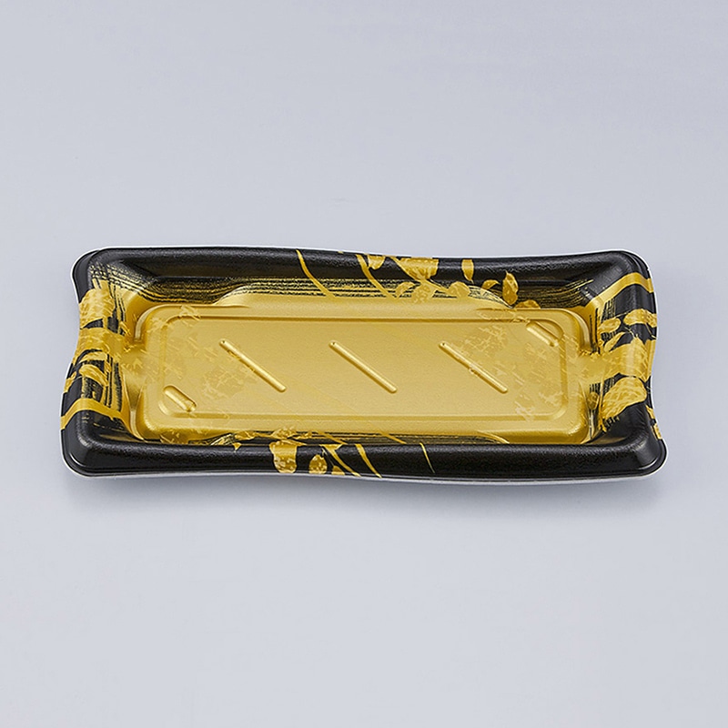 シーピー化成 寿司容器 SF瀬戸波 本体 14 綾糸金 50枚/袋（ご注文単位20袋）【直送品】