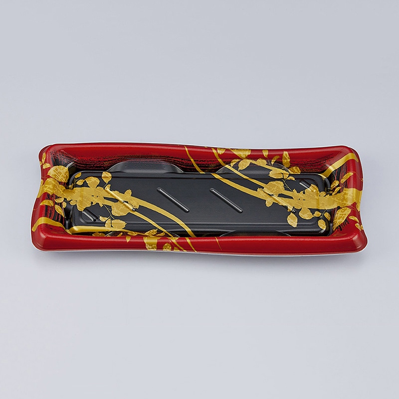 シーピー化成 寿司容器 SF瀬戸波 本体 15 綾糸赤 50枚/袋（ご注文単位16袋）【直送品】