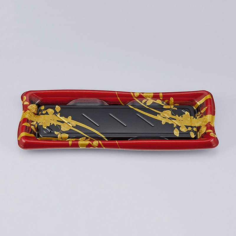 シーピー化成 寿司容器 SF瀬戸波 本体 16 綾糸赤 50枚/袋（ご注文単位16袋）【直送品】