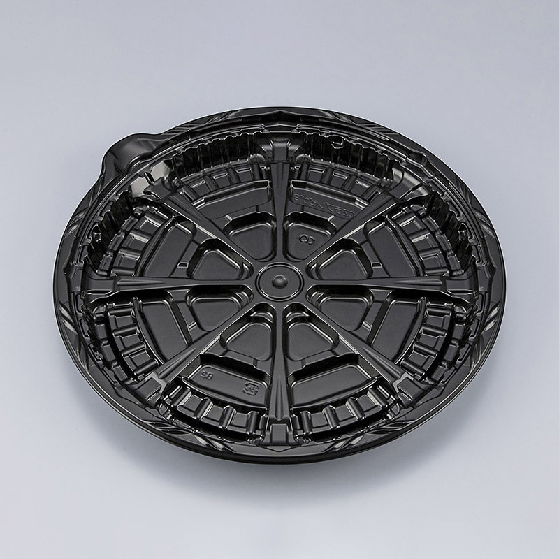 シーピー化成 ピザ容器 CZラプレピザ 本体 9 BS黒 20枚/袋（ご注文単位16袋）【直送品】