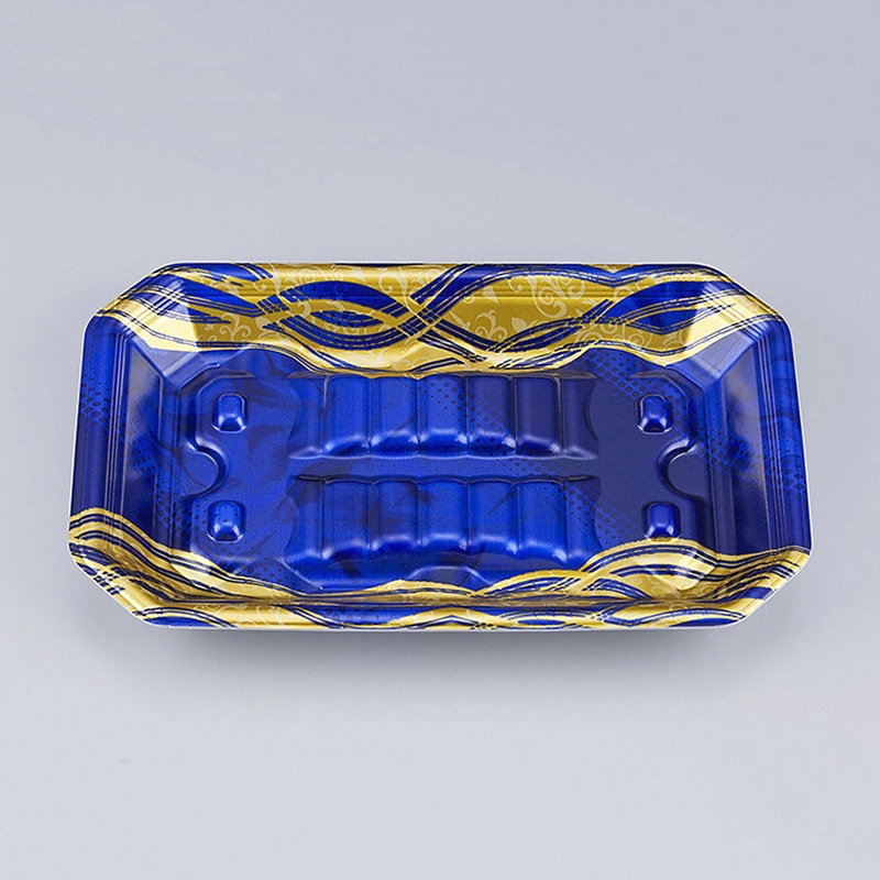 シーピー化成 水産トレー 匠筏 24-15-26A 静波紺 50枚/袋(ご注文単位16袋)【直送品】