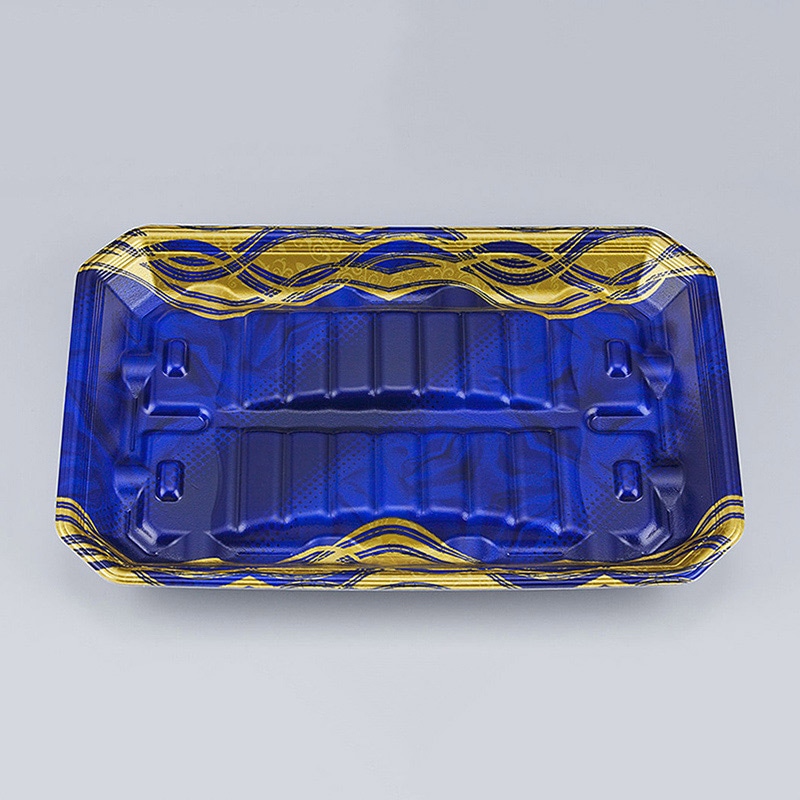 シーピー化成 水産トレー 匠筏 30-20-26A 静波紺 50枚/袋(ご注文単位8袋)【直送品】