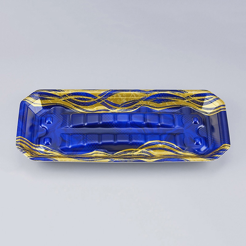 シーピー化成 水産トレー 匠筏 33-14-26A 静波紺 50枚/袋(ご注文単位12袋)【直送品】