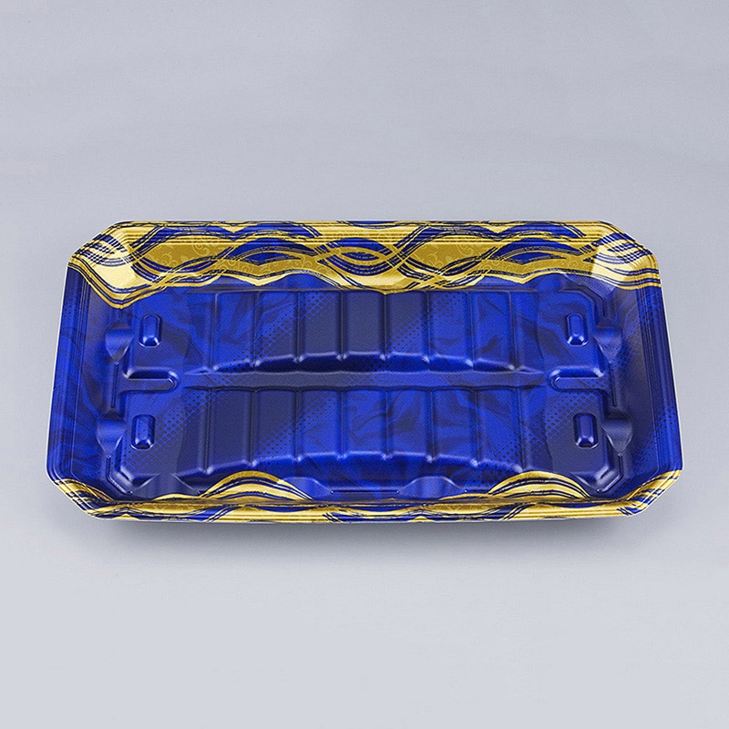 シーピー化成 水産トレー 匠筏 33-20-26A 静波紺 50枚/袋(ご注文単位8袋)【直送品】