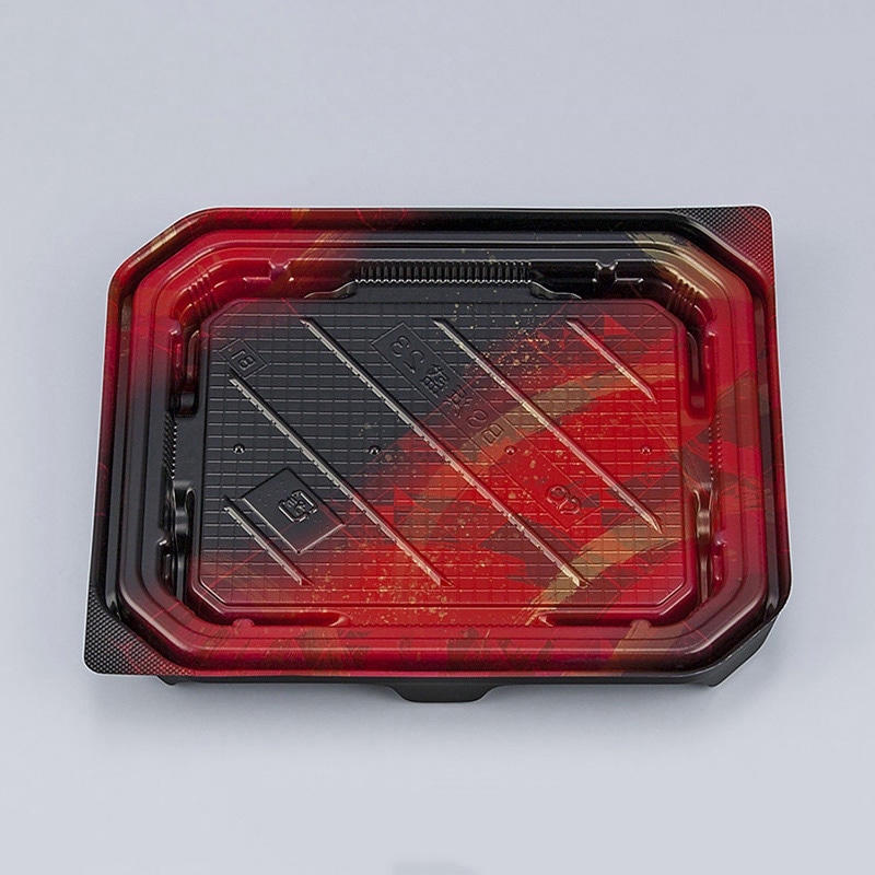 シーピー化成 寿司容器 BS浜盛 本体 23 霧筆赤 50枚/袋（ご注文単位18袋）【直送品】