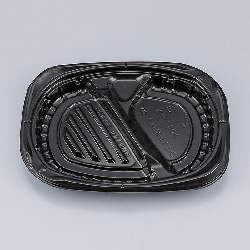 シーピー化成 弁当容器 CBFまろん 本体 7-2 黒 50枚/袋(ご注文単位12袋)【直送品】