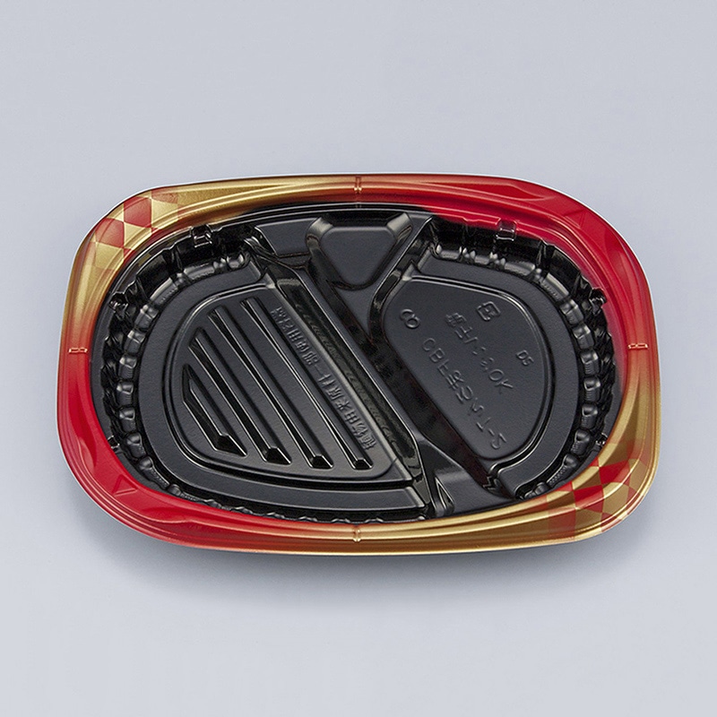 シーピー化成 弁当容器 CBFまろん 本体 7-2 ゴルトBR 50枚/袋(ご注文単位12袋)【直送品】