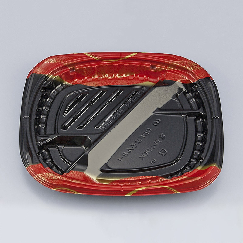 >シーピー化成 弁当容器 CBFまろん 本体 8-1 光重赤 50枚/袋(ご注文単位8袋)【直送品】