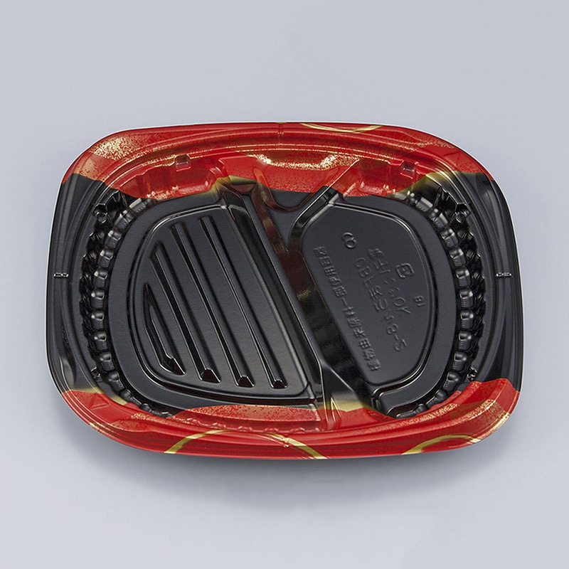 シーピー化成 弁当容器 CBFまろん 本体 8-2 光重赤 50枚/袋(ご注文単位8袋)【直送品】