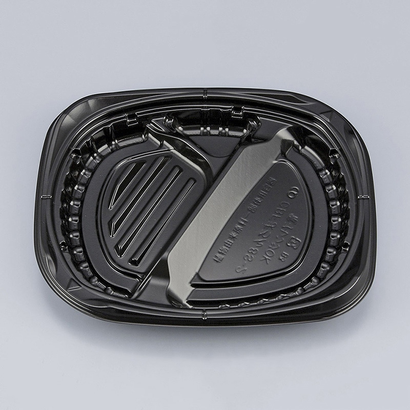 シーピー化成 弁当容器 CBFまろん 本体 8S-2 黒 50枚/袋(ご注文単位12袋)【直送品】