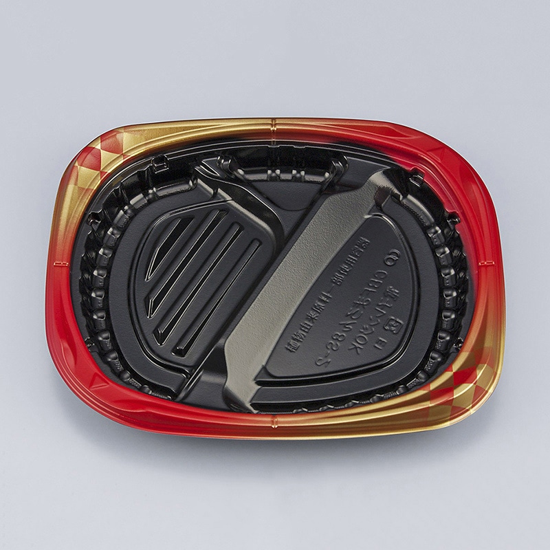 シーピー化成 弁当容器 CBFまろん 本体 8S-2 ゴルトBR 50枚/袋（ご注文単位12袋）【直送品】