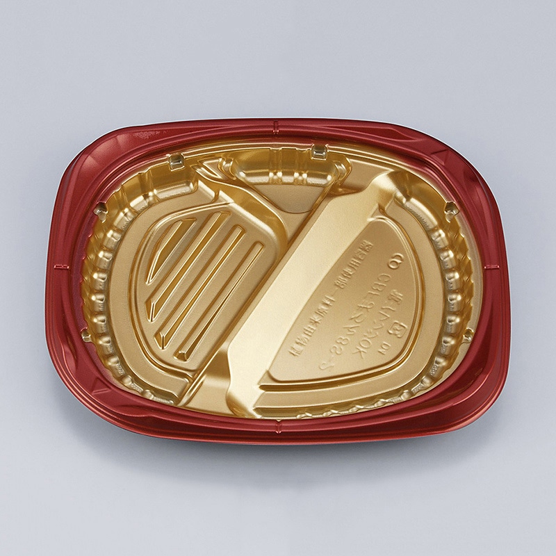 シーピー化成 弁当容器 CBFまろん 本体 8S-2 GR 50枚/袋(ご注文単位12袋)【直送品】