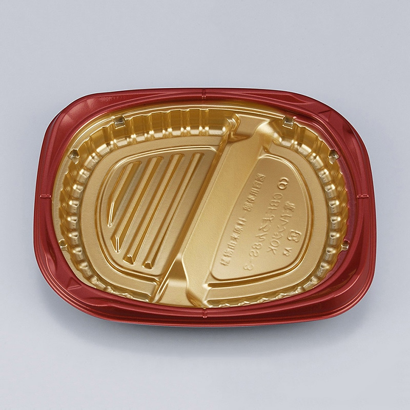 シーピー化成 弁当容器 CBFまろん 本体 8S-3 GR 50枚/袋(ご注文単位12袋)【直送品】