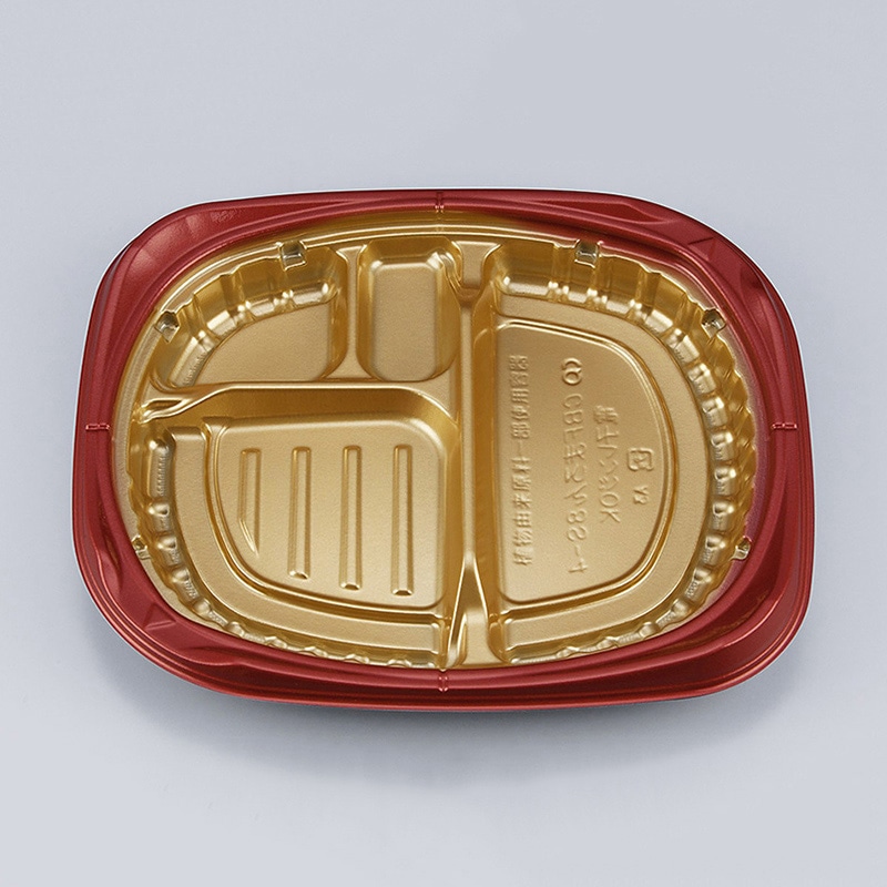 シーピー化成 弁当容器 CBFまろん 本体 8S-4 GR 50枚/袋(ご注文単位12袋)【直送品】