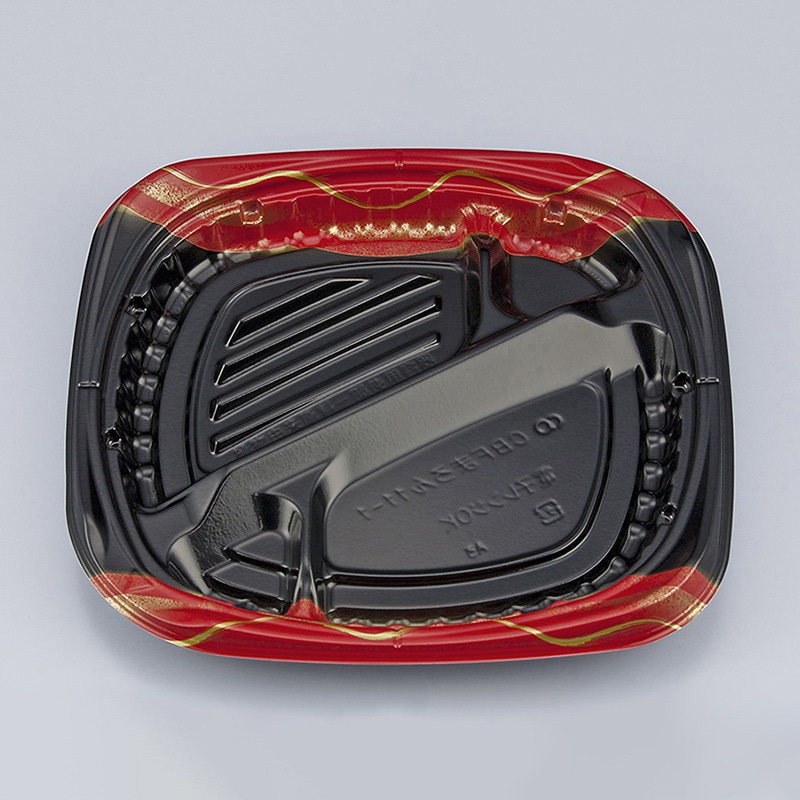 シーピー化成 弁当容器 CBFまろん 本体 11-1 光重赤 50枚/袋（ご注文単位8袋）【直送品】