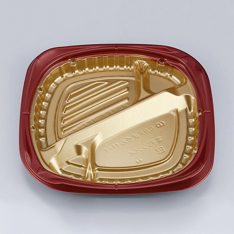 シーピー化成 弁当容器 CBFまろん 本体 11-1 GR 50枚/袋(ご注文単位8袋)【直送品】