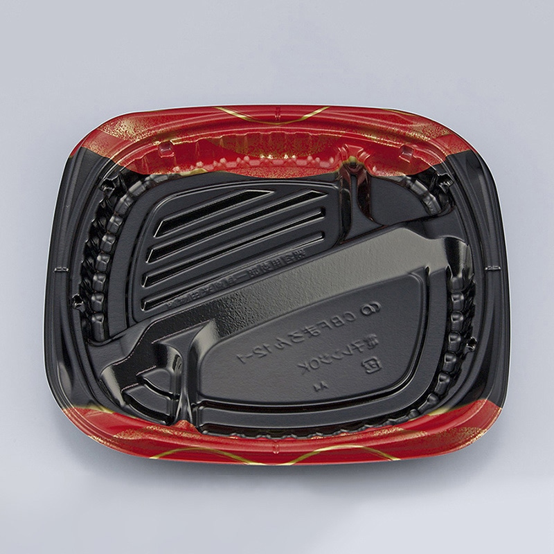 シーピー化成 弁当容器 CBFまろん 本体 12-1 光重赤 50枚/袋(ご注文単位8袋)【直送品】