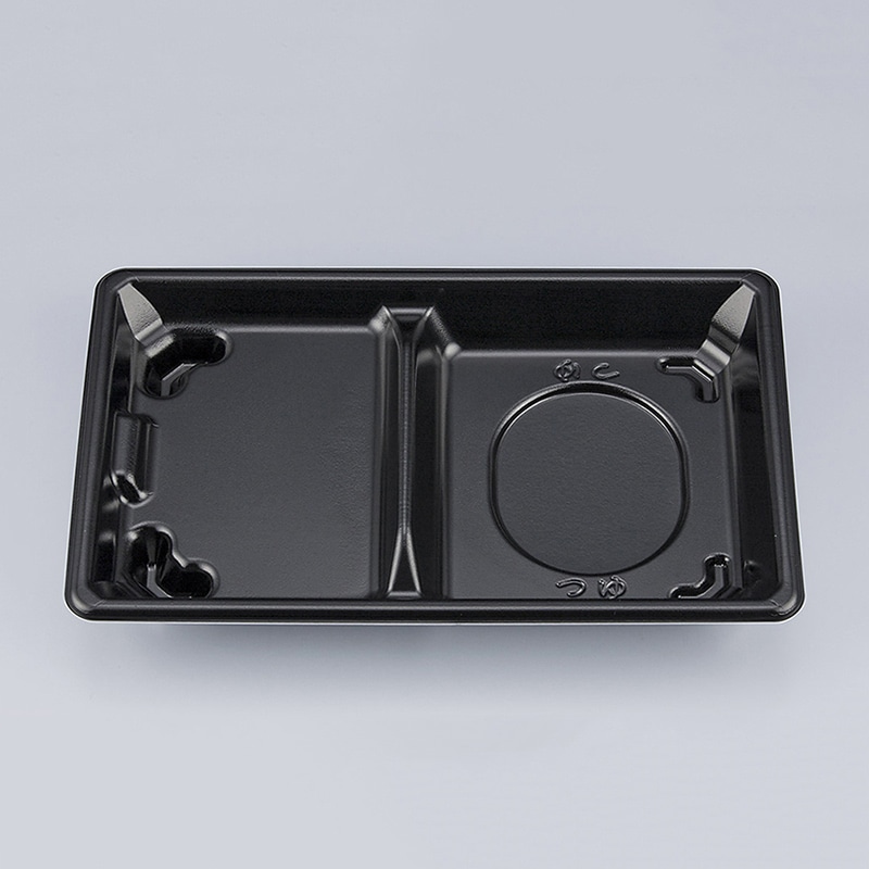 シーピー化成 麺セット容器 SF弁当 本体 65 黒 50枚/袋(ご注文単位12袋)【直送品】