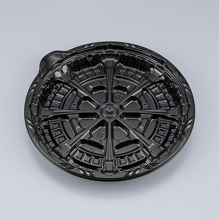 シーピー化成 ピザ容器 CZラプレピザ 本体 7 BS黒 50枚/袋（ご注文単位6袋）【直送品】