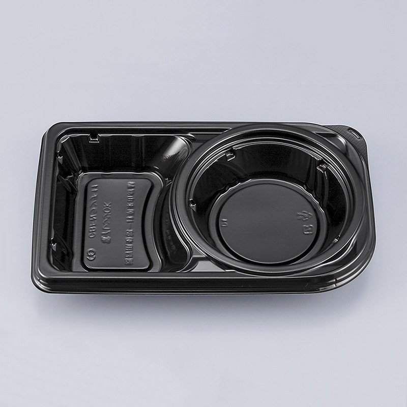 シーピー化成 弁当容器 CBFNランチ 本体 11 黒(R) 50枚/袋(ご注文単位12袋)【直送品】