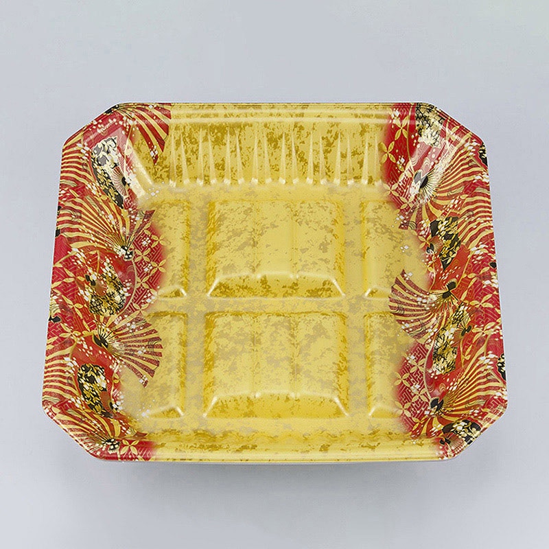 シーピー化成 精肉トレー 新L筏 24-24-37 俊英金 50枚/袋（ご注文単位12袋）【直送品】