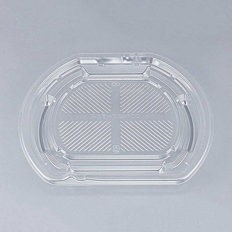 シーピー化成 刺身容器 COP磯浜半月 本体 6平 透明 50枚/袋（ご注文単位8袋）【直送品】