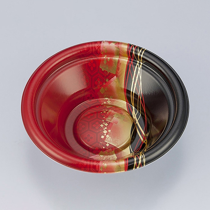 シーピー化成 丼容器 TN丸盛丼 本体 16 菱波赤 50枚/袋（ご注文単位16袋）【直送品】