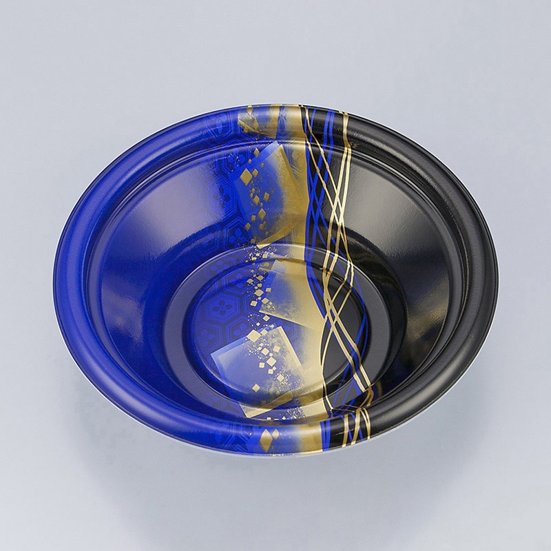 シーピー化成 丼容器 TN丸盛丼 本体 18 菱波青 50枚/袋（ご注文単位12袋）【直送品】