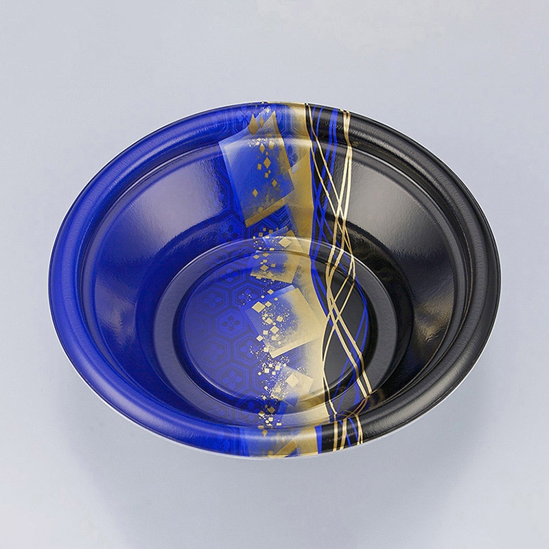 シーピー化成 丼容器 TN丸盛丼 本体 19 菱波青 50枚/袋（ご注文単位12袋）【直送品】