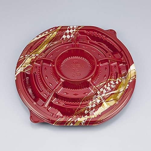 シーピー化成 オードブル容器 NU盛ブル丸 本体 27 エレガ 10枚/袋（ご注文単位24袋）【直送品】