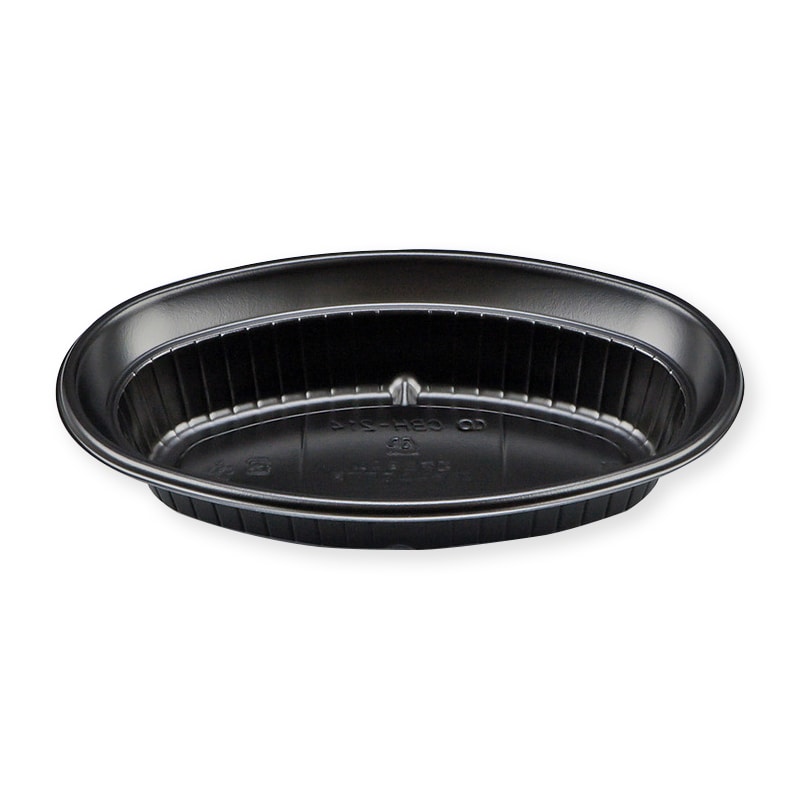 シーピー化成 カレー容器 CBH-214 本体(バイオ) 黒 50枚/袋