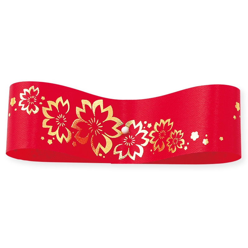 東京リボン リボン　ゴールドフロール　13300 24×19.5 #47　アカ 1巻（ご注文単位1巻）【直送品】