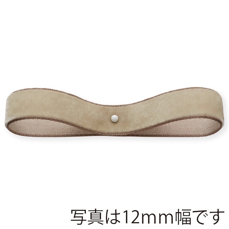東京リボン リボン　シングルベルベット　26002 9×10 #37　カーキ 1巻（ご注文単位1巻）【直送品】