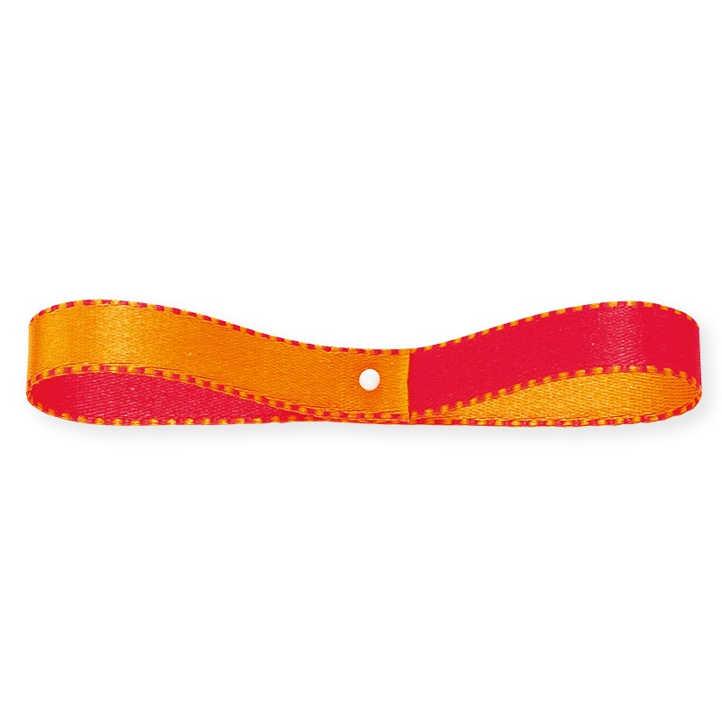 東京リボン リボン デューク・S 22700 9×30 #19 オレンジ/レッド 1個(ご注文単位1個)【直送品】