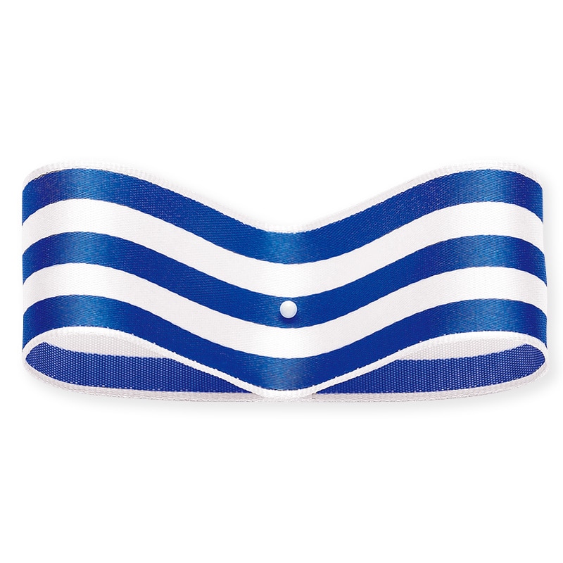 東京リボン ワイヤー入リボン　SUシュガーストライプ37125 30×15 #10　ブルー 1巻（ご注文単位1巻）【直送品】